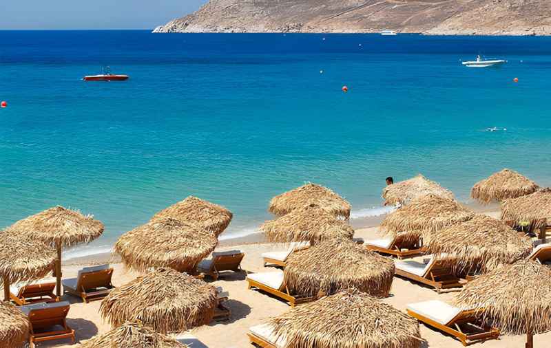 Ομπρέλα Παραλίας MAJORCA με Ραφτό Φοινικόφυλλο