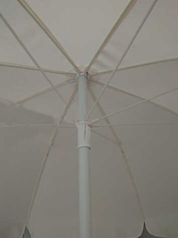 Aluminum Beach Garden Umbrella Ø200cm Ecru - Opening and Closing Clip Detail