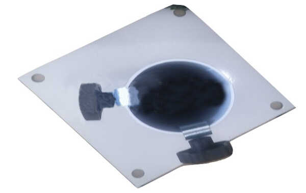 Galvanized Base Flange 25x25cm/Ø90mm Without Bracing