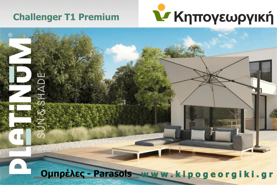 Challenger T1 Premium 3,5x3,5m Overhanging Parasol by PLATINUM