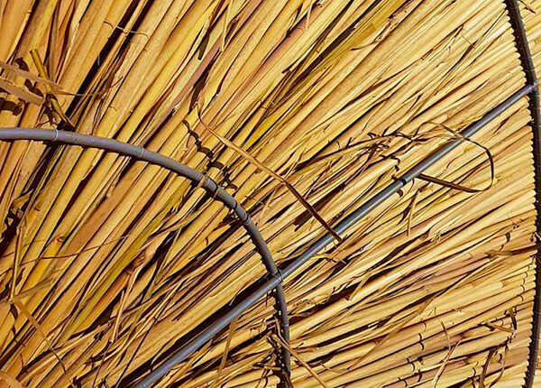 Beach Umbrella Ø230cm with Natural Reed - Detail