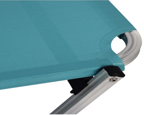 Sun Lounger Stackable Textilene 2x1 Grey 195x61x(H)28/81cm
