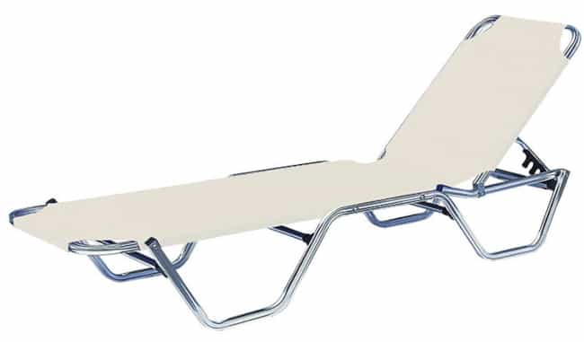 Aluminum Sun Lounger Stackable Sugar 195x61x(H)28/81cm Textilene 2x1