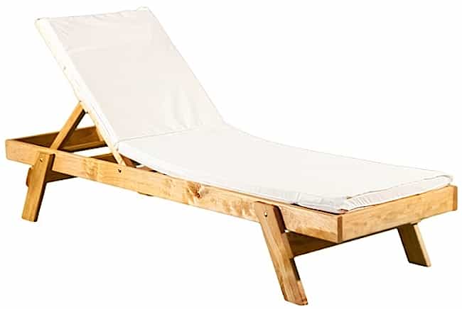 Ξαπλώστρα Ξύλινη Στοιβαζόμενη 200x61x(Y)33/100cm Τάβλα 18mm Χρώμα Μελί
