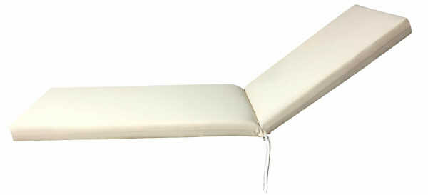 Sun Lounger Cushion Waterproof Ecru 195x60x(H)6cm