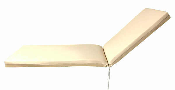 Sun Lounger Cushion Leatherette Sugar 195x60x(H)8cm