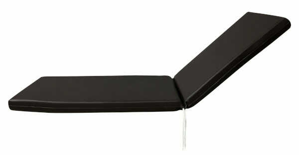 Sun Lounger Cushion Leatherette Dark Walnut 195x60x(H)8cm