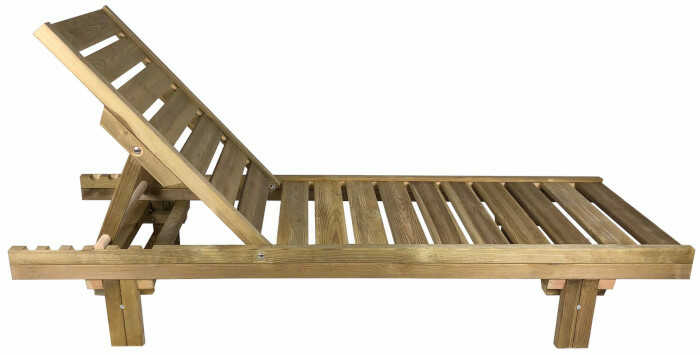Sun Lounger 200x61x(H)33/100cm Board 21mm