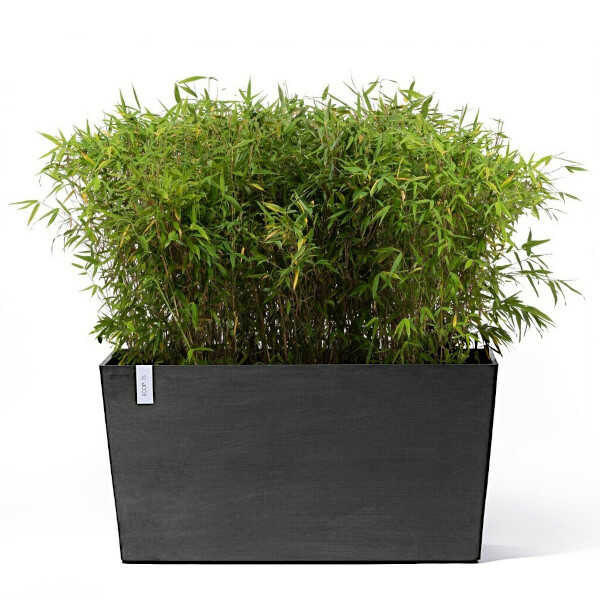 Φυτεμένη Ζαρντινιέρα Paris Ecopots 100x40x(Υ)50εκ. Γκρι Σκούρο
