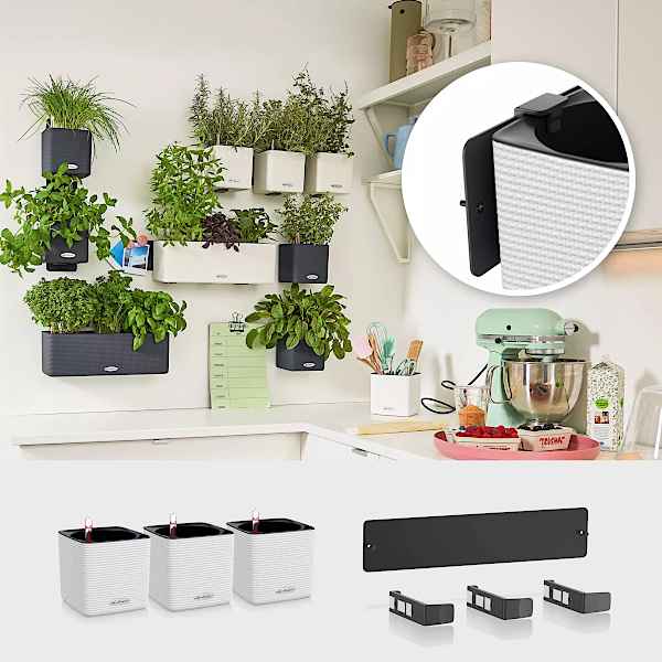 Χρήση Αξεσουάρ στις Γλάστρες CUBE Color Green Wall Home Kit