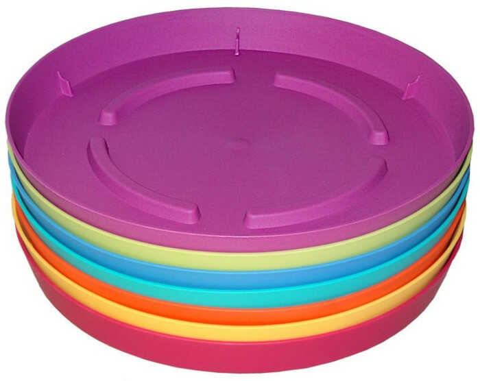 Synthetic Round Saucers City Fun Colors