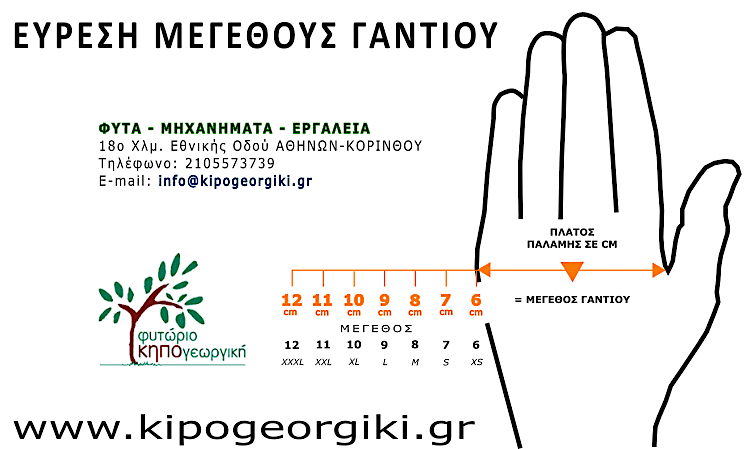 Γάντια Οδηγός Μεγεθών - Οδηγός Αντιστοίχισης Μεγέθους Γαντιών