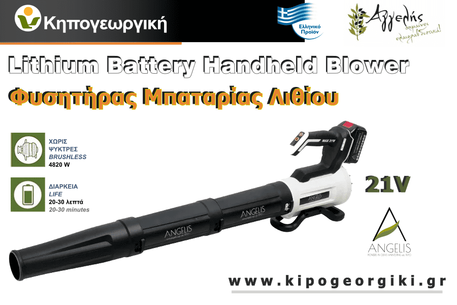 Φυσητήρας Μπαταρίας Λιθίου 21V-5,0Ah-6,46hp