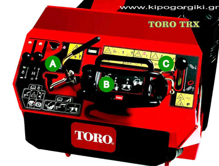 Το Ταμπλό του Toro TRX16 16hp Kawasaki