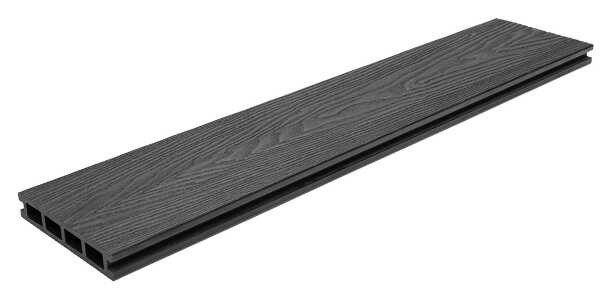 WPC Σανίδα Deck Δαπέδου 2 Όψεων 2,5x14,6x360cm DARK GREY 8050