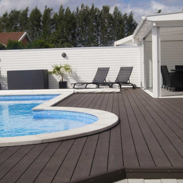 WPC Board DARK BROWN 2.5x14.5x360cm