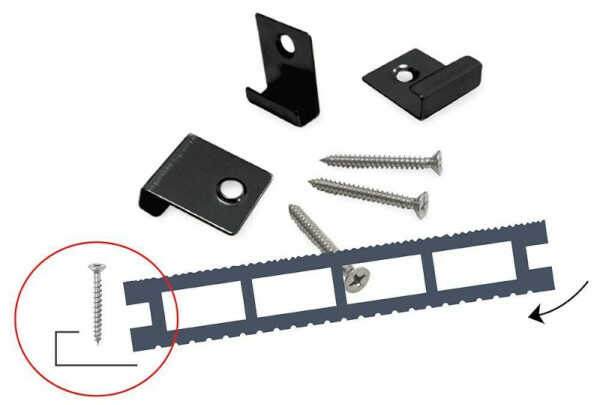 Stainless Steel Starter Clip for WPC Deck 2.4x14.6cm