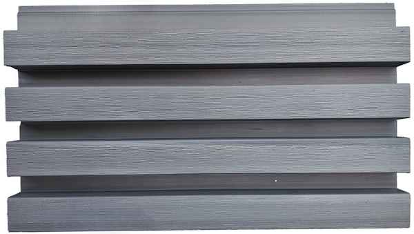 WPC Wall Cladding 3rd Generation Slats Gray Light