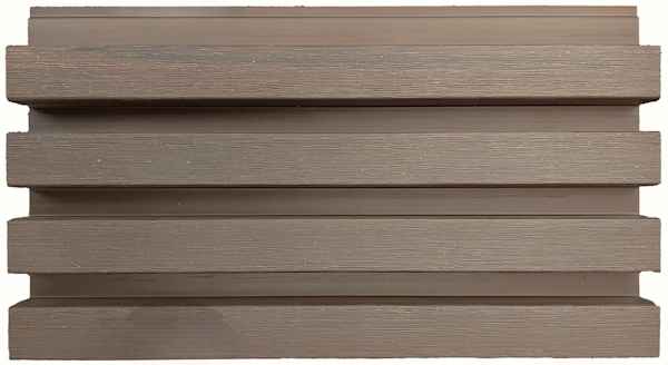 WPC Wall Cladding 3rd Generation Slats Dark Brown