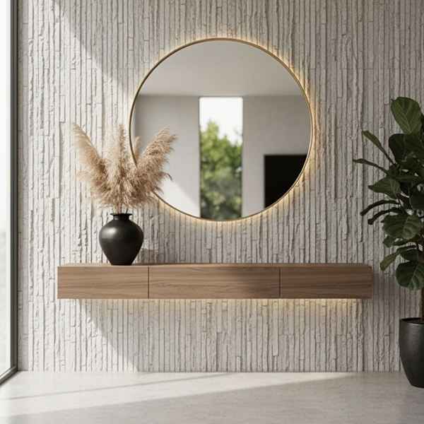 Πάνελ Τοίχου Εύκαμπτης Πέτρας 3D 111020 Muretto Stone 60x120cm Λευκό Μπεζ