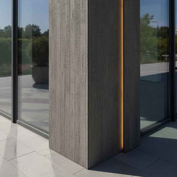 Πάνελ Τοίχου Εύκαμπτης Πέτρας 3D 117050 Concrete Board 60x120cm Γκρι