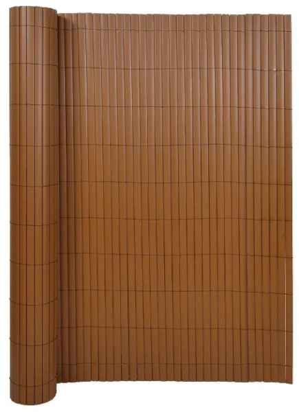 PVC Reed Fence 19mm 1x3m Reinforced-Light Brown