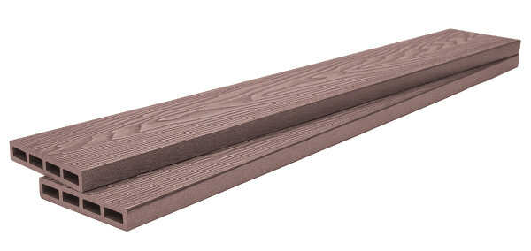WPC Fencing Boards LIGHT BROWN 2x12x360cm 90110 Double Sided