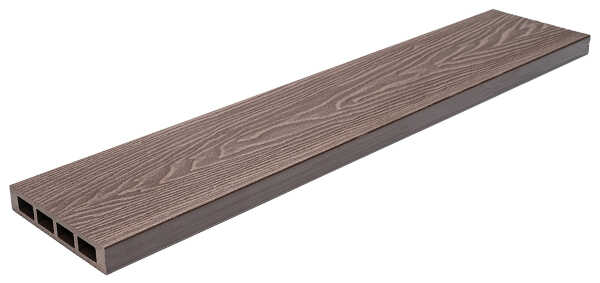 WPC Σανίδα Deck Περίφραξης 2 Όψεων 2x12x360cm DARK BROWN
