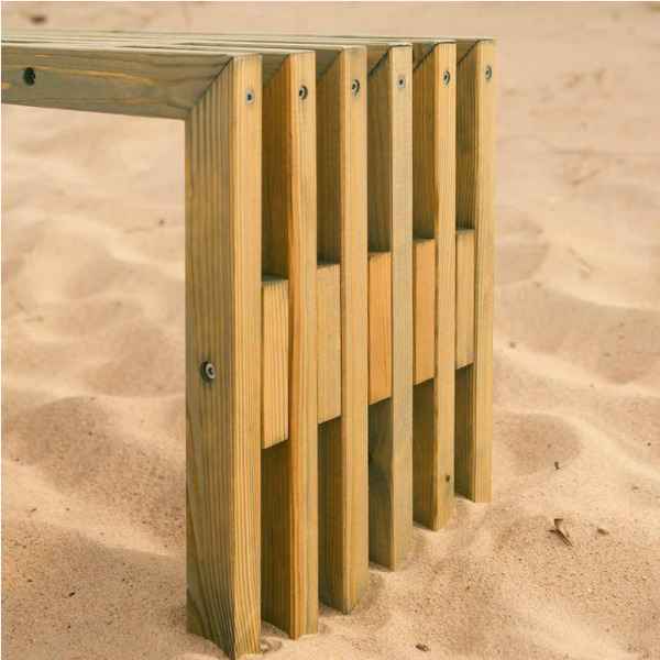 Ξύλινο Παγκάκι Urban 100x34x(Υ)45cm