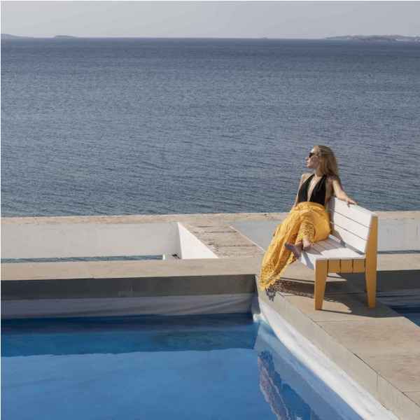 Ξύλινο Παγκάκι Κήπου με Πλάτη 150x50,5x(Υ)76cm ORANGE GOOSE