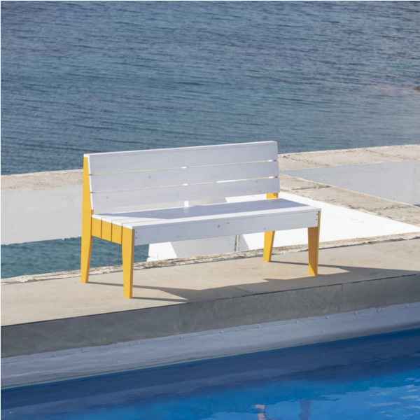 Ξύλινο Παγκάκι Κήπου με Πλάτη 150x50,5x(Υ)76cm