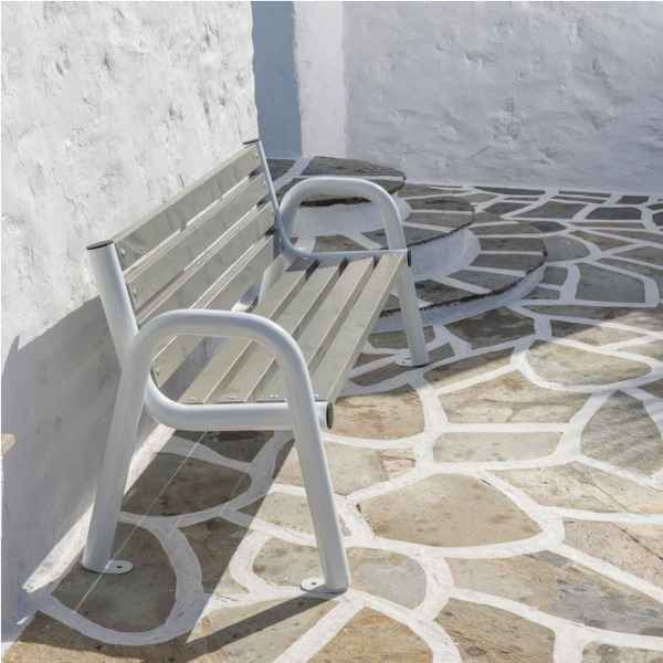 Ξύλινο Παγκάκι Urban 100x34x(Υ)45cm Εξωτερικών Χώρων