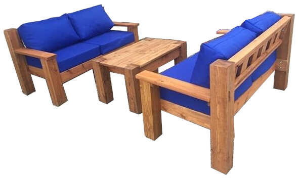 Καναπές Διθέσιος Λευκός Μασίφ Πεύκο 140x70x(Y)70cm